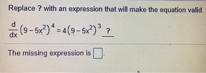 Solved Replace ? with an expression that will make the | Chegg.com