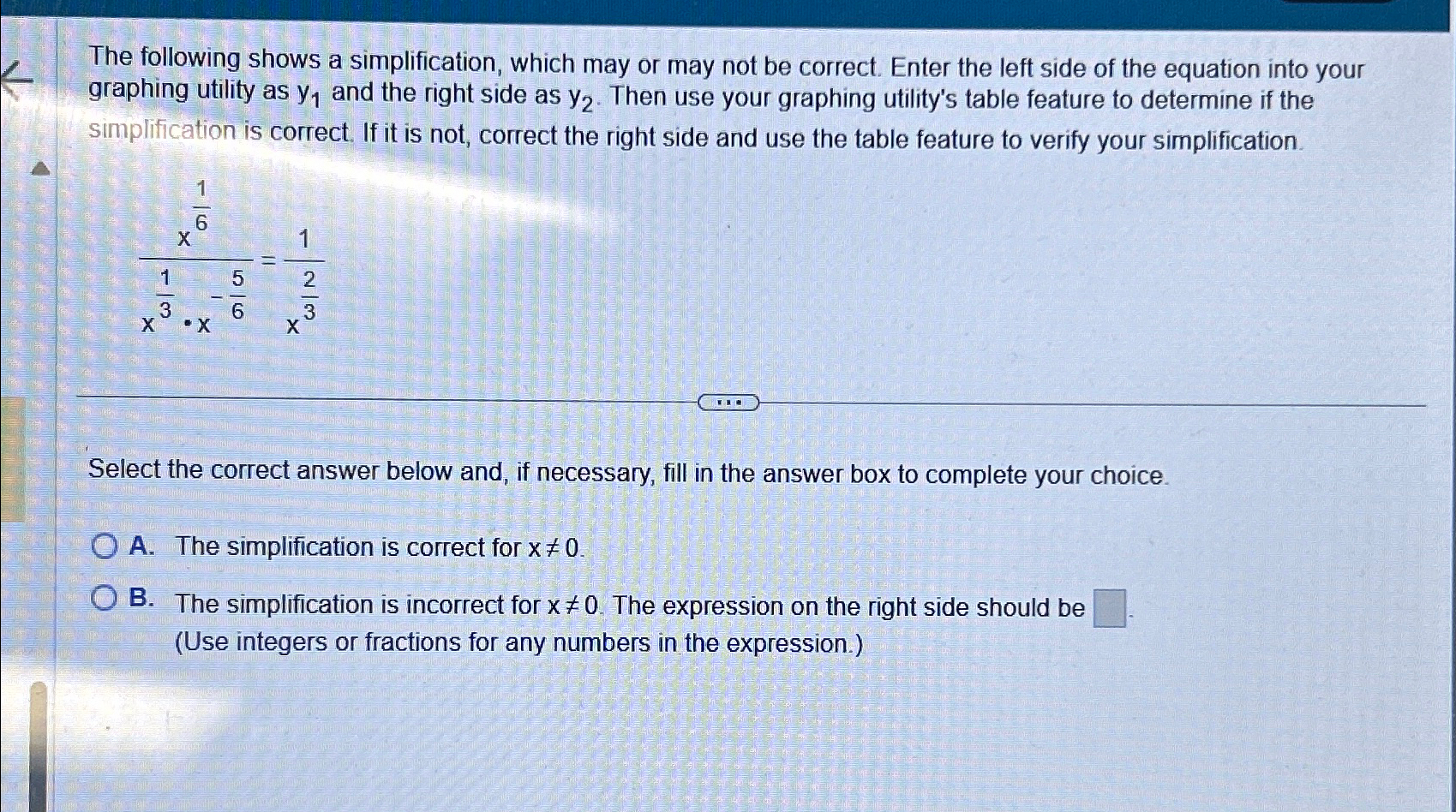 Solved The following shows a simplification, which may or | Chegg.com