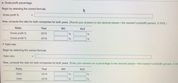 Solved The Water Company Comparative Financial Statements 