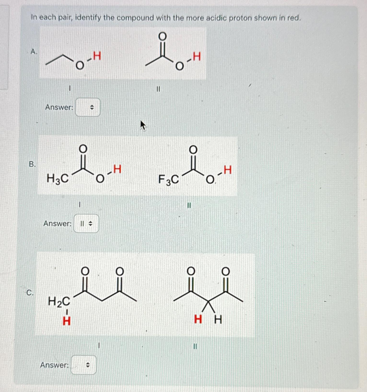 Solved In each pair, identify the compound with the more | Chegg.com