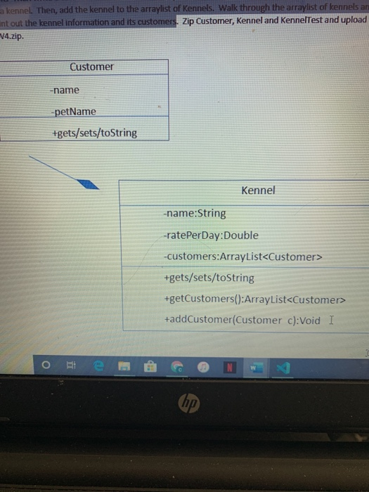 Solved Using Java Modify the Kennel class as shown in the | Chegg.com