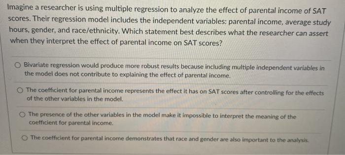 Solved Use this scatterplot and the associated regression | Chegg.com