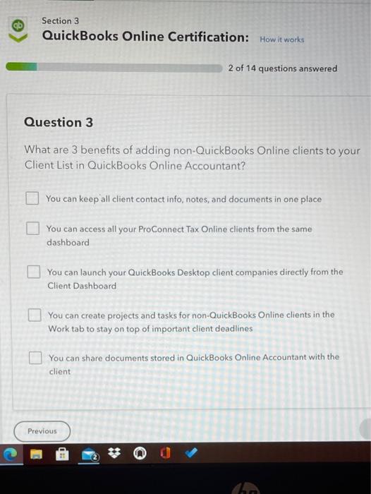 Solved ) QuickBooks Online Certification: How It Works 2 Of | Chegg.com