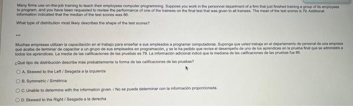 Many firms use on-the-job training to teach their employees computer programming Suppose you work in the personnel department