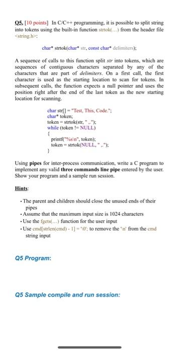 Solved Q5. [10 pounts] In CC++ programming, it is possible | Chegg.com