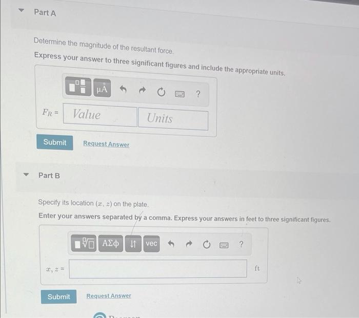 Solved Three parallel bolting forces act on the circular | Chegg.com