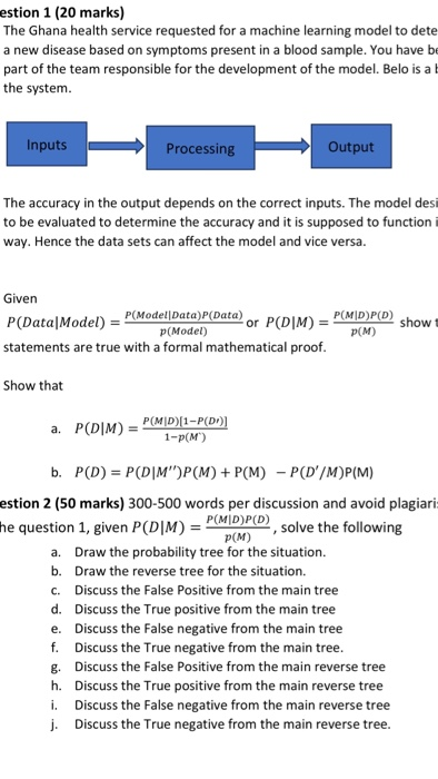 P(MDP(D) From the question 1, given P(DİM) = solve | Chegg.com