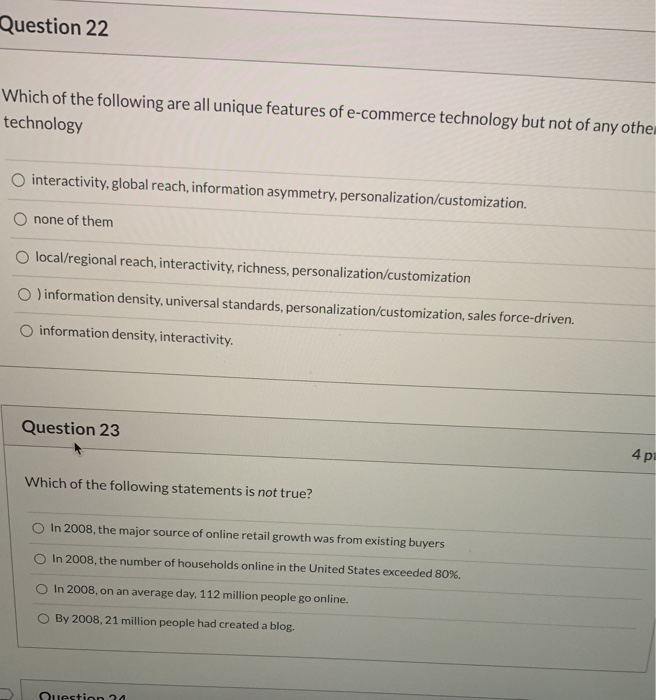 Solved Question 2 4 pts Which of the following is not one of | Chegg.com