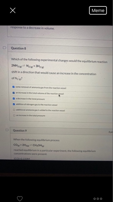 Solved X Meme response to a decrease in volume Question 8 | Chegg.com
