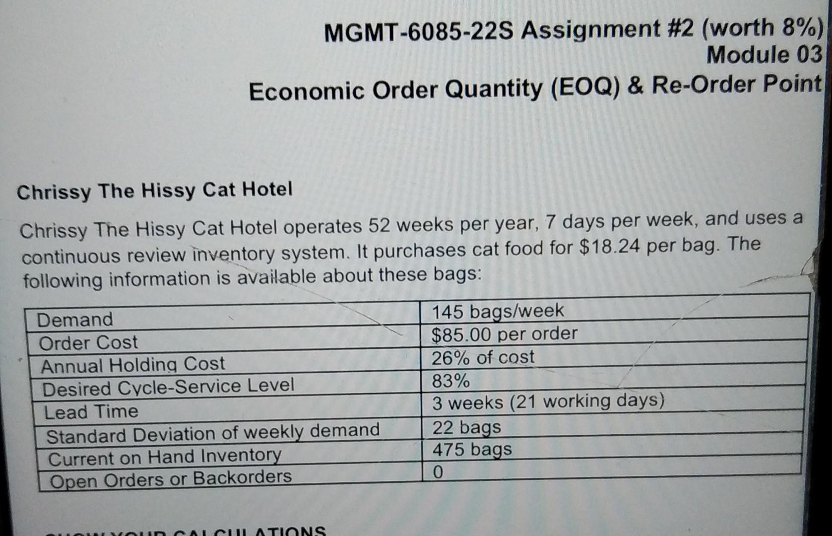 Solved Mgmt 6085 22s Assignment 2 Worth 8 Module 03 Chegg Com