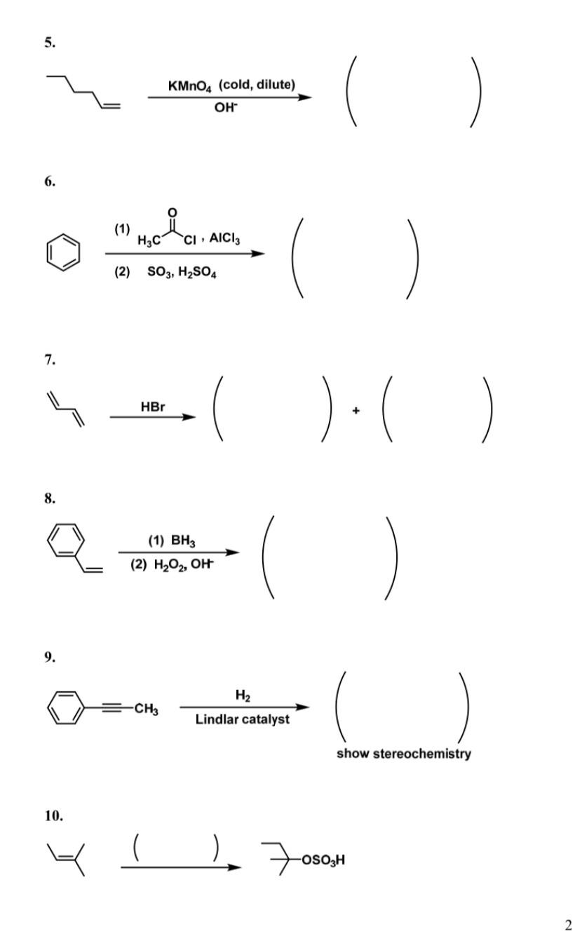 Solved 5. 6. (1) (2) SO3,H2SO4 7. 8. 1 | Chegg.com