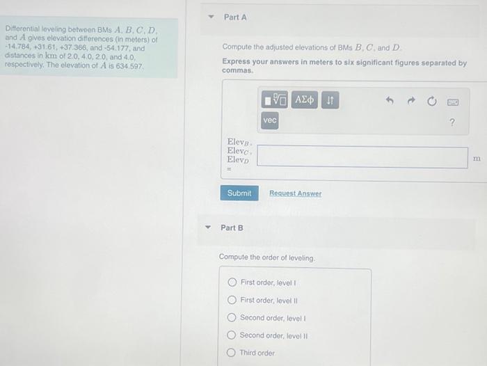 Solved Differential Loveling Between BMs A, B, C, D. And A | Chegg.com