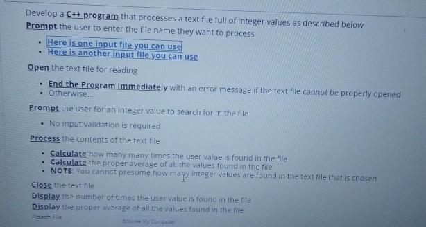 Solved Develop a C++ program that processes a text file full | Chegg.com
