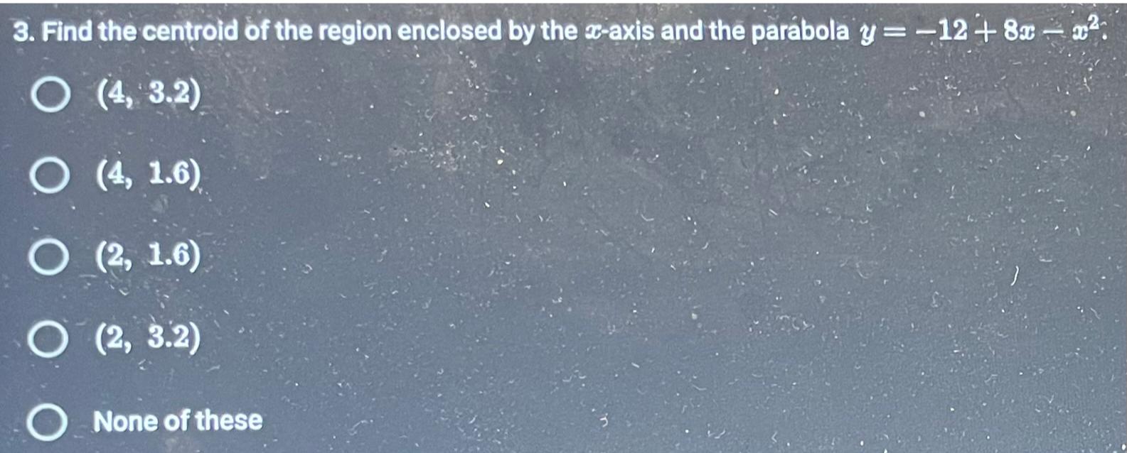 Solved Find the centroid of the region enclosed by the | Chegg.com