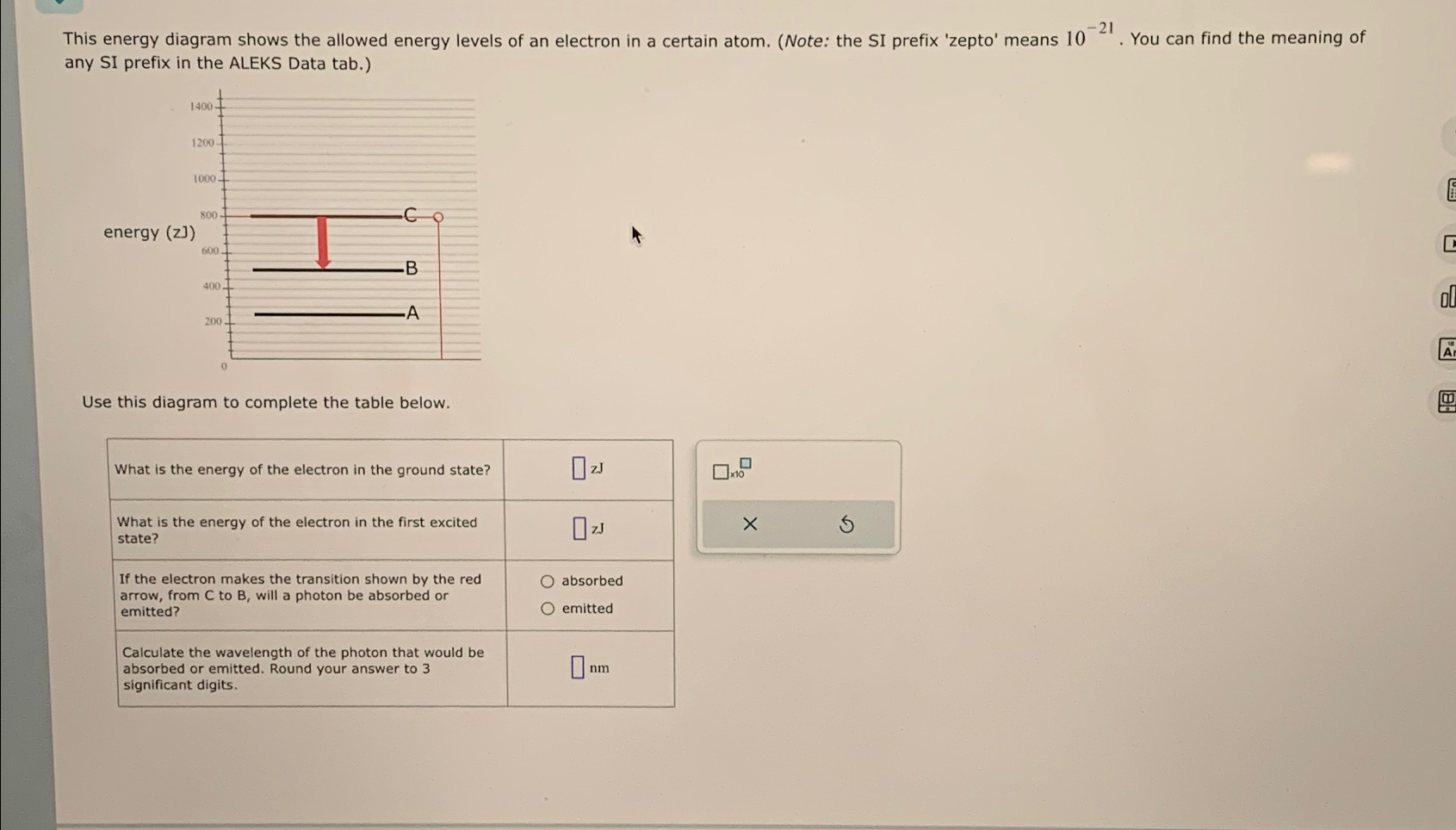 Solved This energy diagram shows the allowed energy levels | Chegg.com