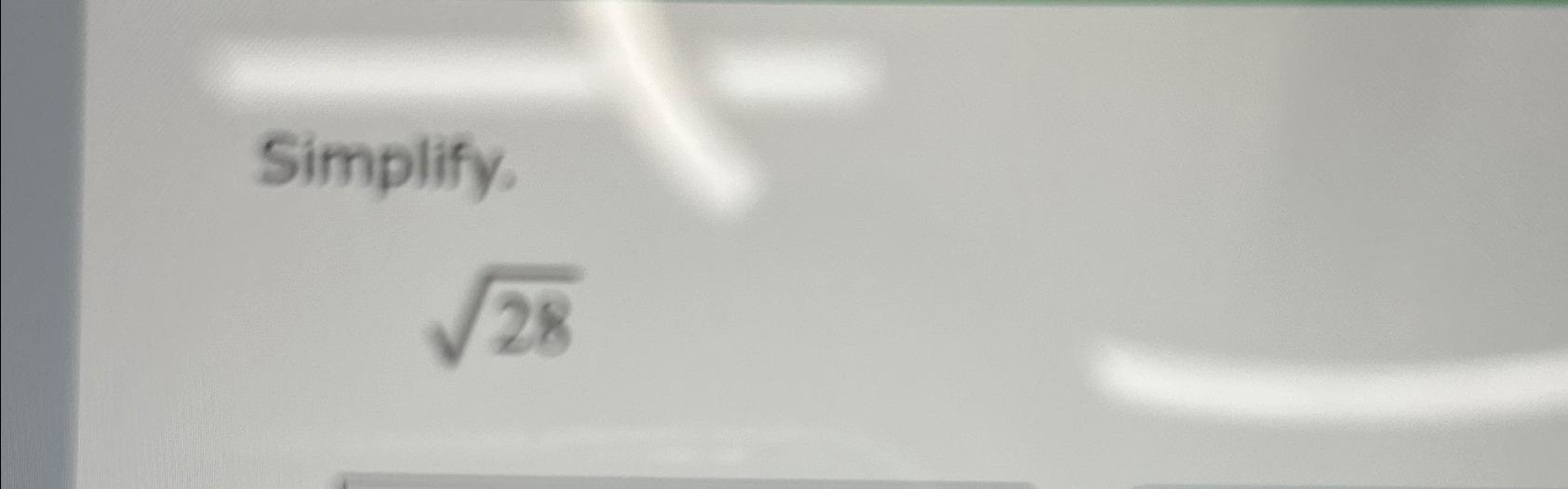 Solved Simplify.282 | Chegg.com