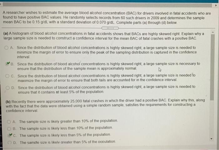 Solved A researcher wishes to estimate the average blood | Chegg.com
