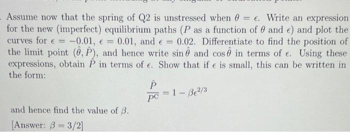 Solved Assume now that the spring of Q2 is unstressed when | Chegg.com