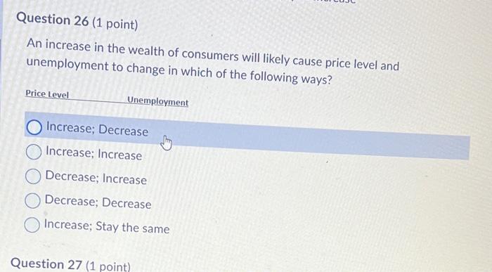 Solved An increase in the wealth of consumers will likely | Chegg.com