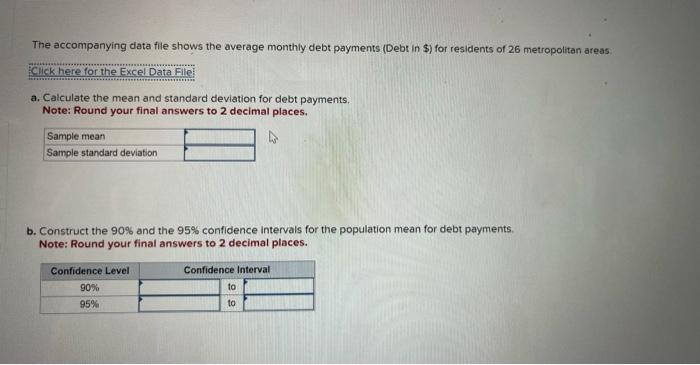 Solved The Accompanying Data File Shows The Average Monthly 