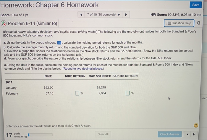 Solved Save Homework: Chapter 6 Homework Score: 0.03 of 1 pt | Chegg.com