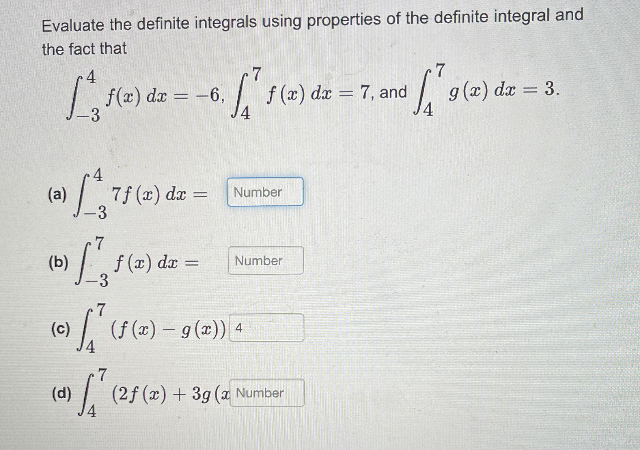 Solved Evaluate the definite integrals using properties of | Chegg.com