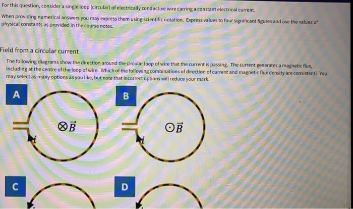 Solved For This Question, Consider A Single Loop (circular) | Chegg.com