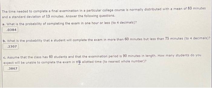 solved-the-time-needed-to-complete-a-final-examination-in-a-chegg