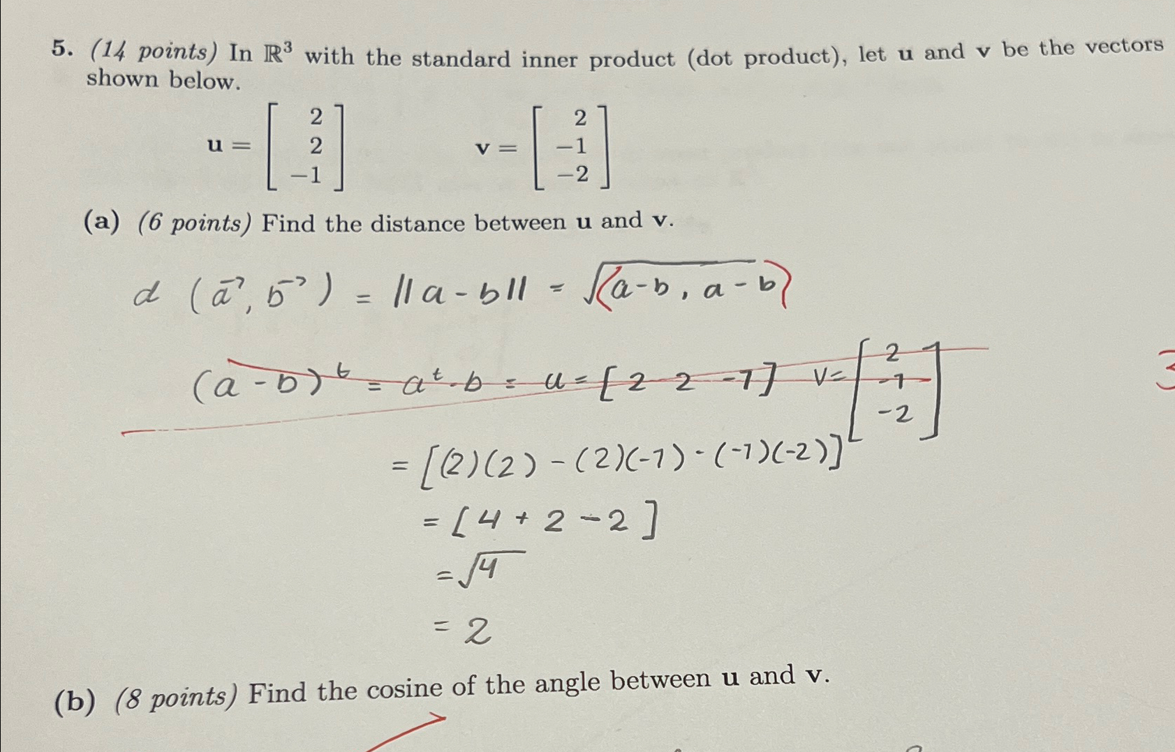 Solved (14 ﻿points) ﻿In R3 ﻿with the standard inner product