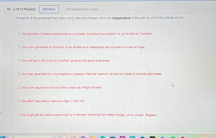 Solved Choose all of the processes from below which describe | Chegg.com
