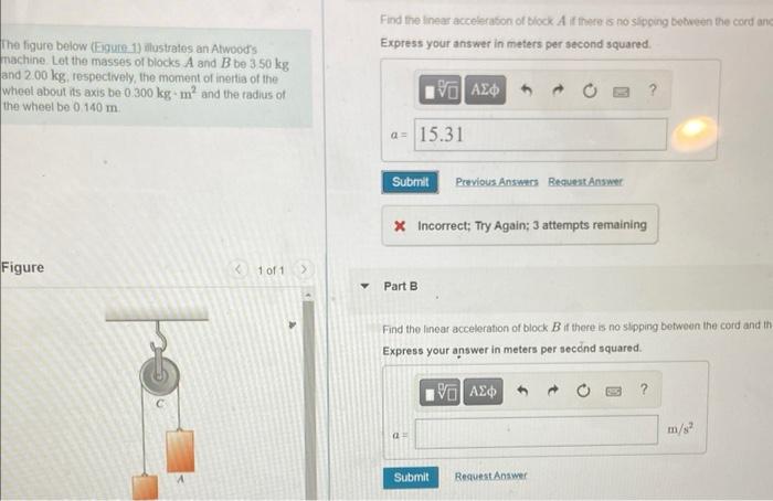 Solved Find the angular acceleration of the wheel C if there | Chegg.com