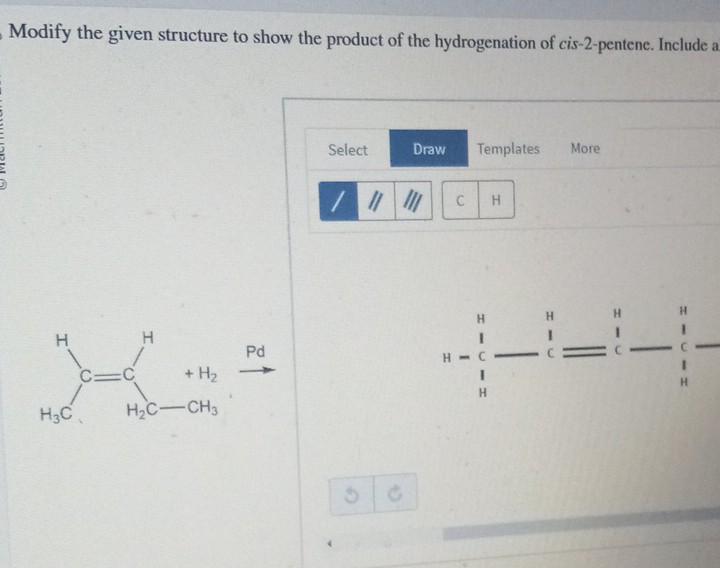 Solved Modify the given structure to show the product of the | Chegg.com