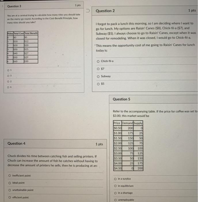 Solved Question 3 1 pts Question 2 1 pts You are at a call | Chegg.com