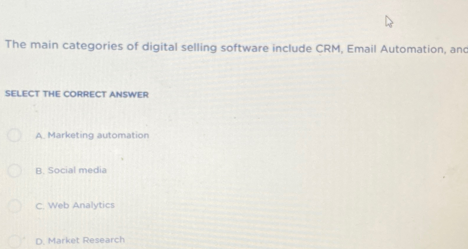 Solved The main categories of digital selling software | Chegg.com