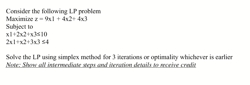 Solved Consider the following LP ﻿problemMaximize | Chegg.com