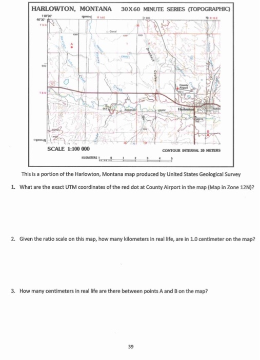 Solved HARLOWTON, MONTANA 30X60 MINUTE SERIES (TOPOGRAPHIC)