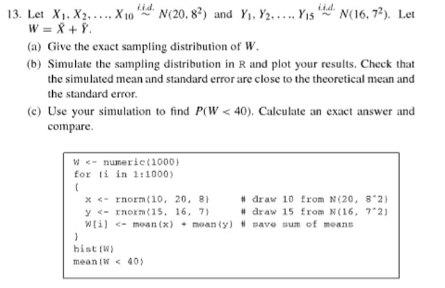 13 Let X1 X2 X10 N And Yi Y2 Chegg Com