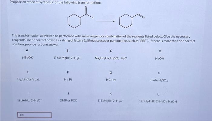 Solved Propose an efficient synthesis for the following | Chegg.com