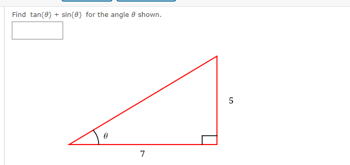 Solved Find tan(θ)+sin(θ) ﻿for the angle θ ﻿shown. The point | Chegg.com