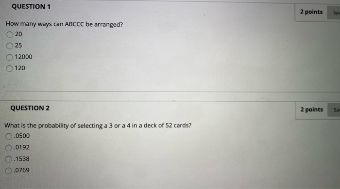 Solved QUESTION 3 2 points Save Answer I am awarding 3 | Chegg.com