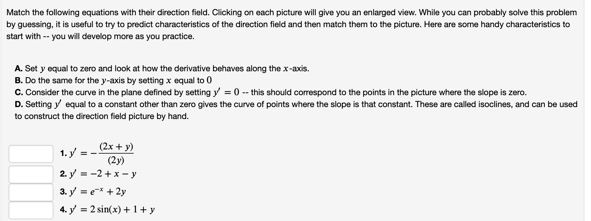Solved Match the following equations with their direction | Chegg.com