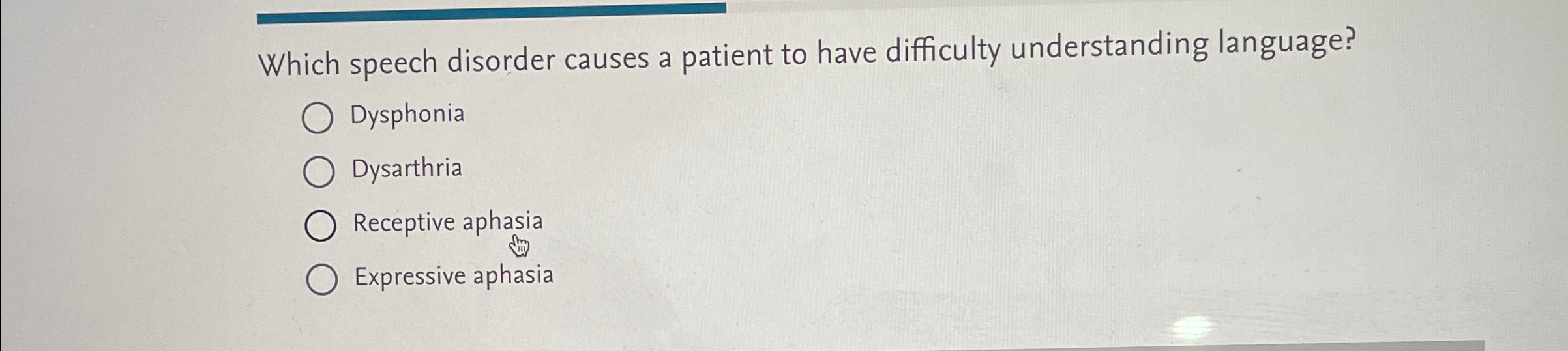 Solved Which speech disorder causes a patient to have | Chegg.com