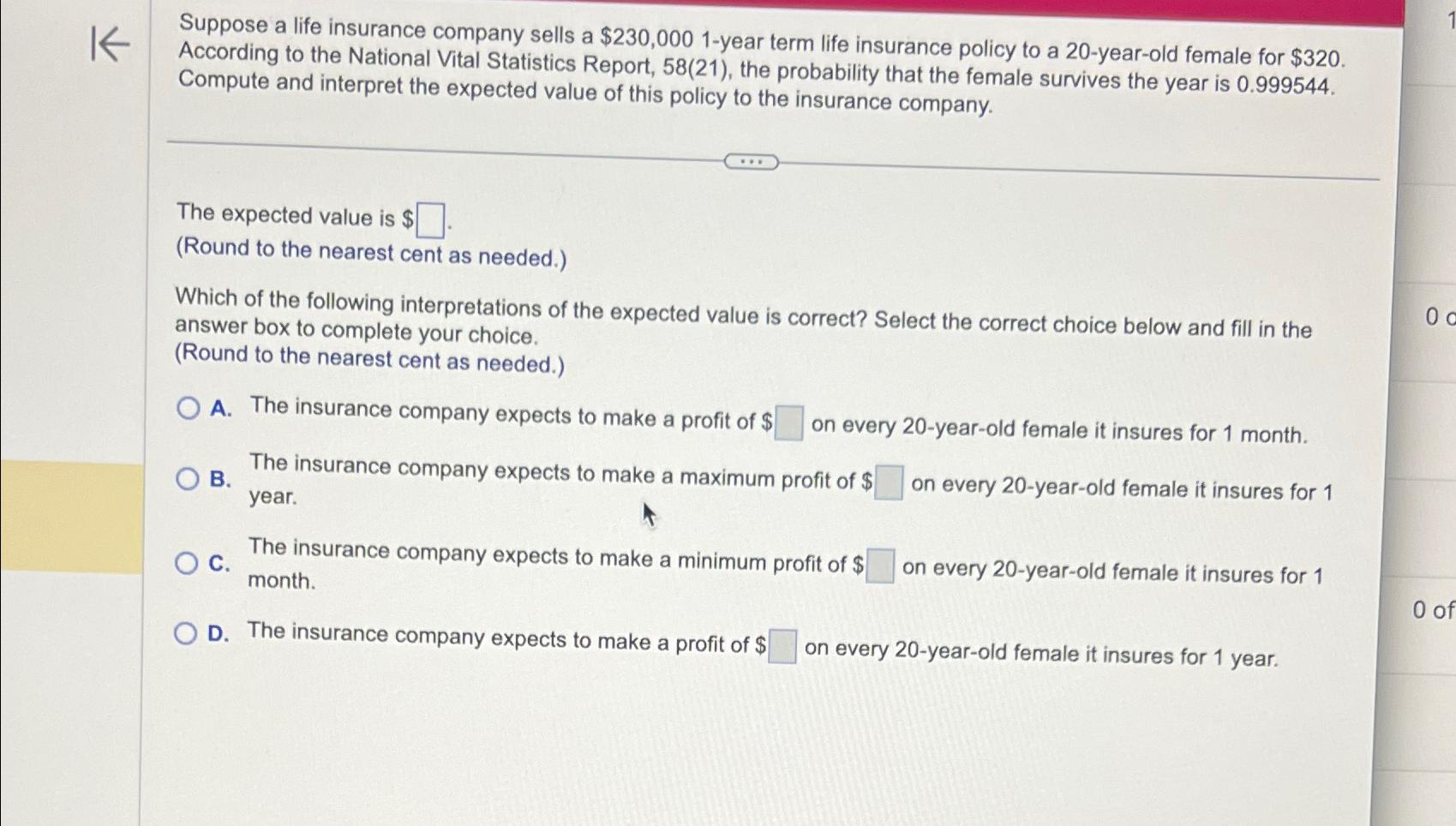 Solved Suppose A Life Insurance Company Sells A | Chegg.com