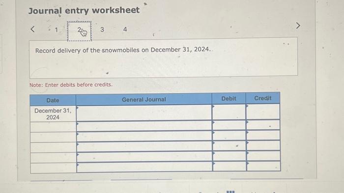 Solved Journal Entry Worksheet Record Delivery Of The Chegg Com   Image