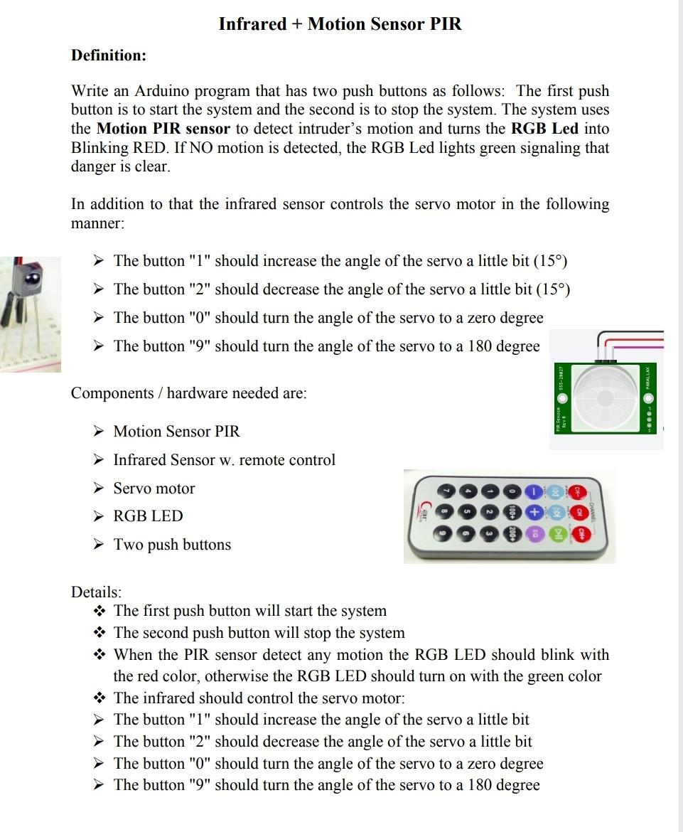 Solved I need the sketch (Diagram) and the Arduino Code | Chegg.com