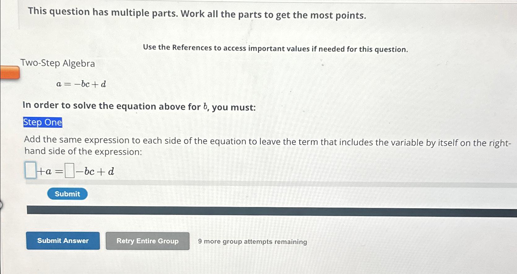 Solved This question has multiple parts. Work all the parts | Chegg.com
