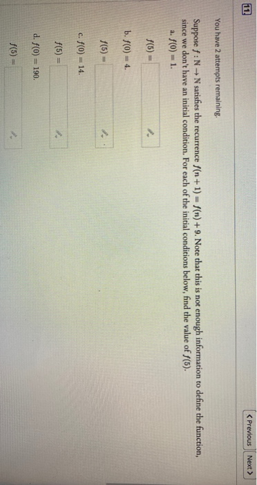Solved 11 You have 2 attempts remaining, | Chegg.com