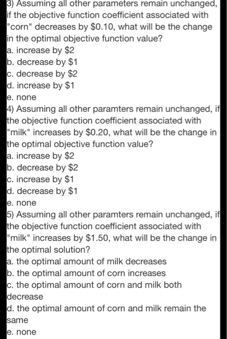 Solved Suppose there are two foods available, com and milk. | Chegg.com