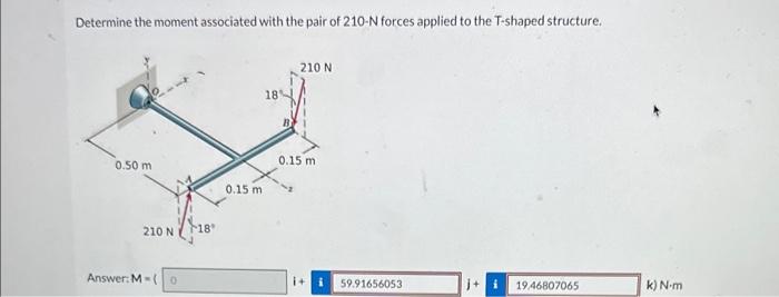 Solved Determine the moment associated with the pair of | Chegg.com