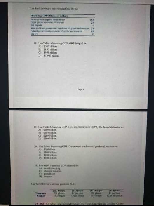 Solved Use the following to answer questions 18-20: C | Chegg.com